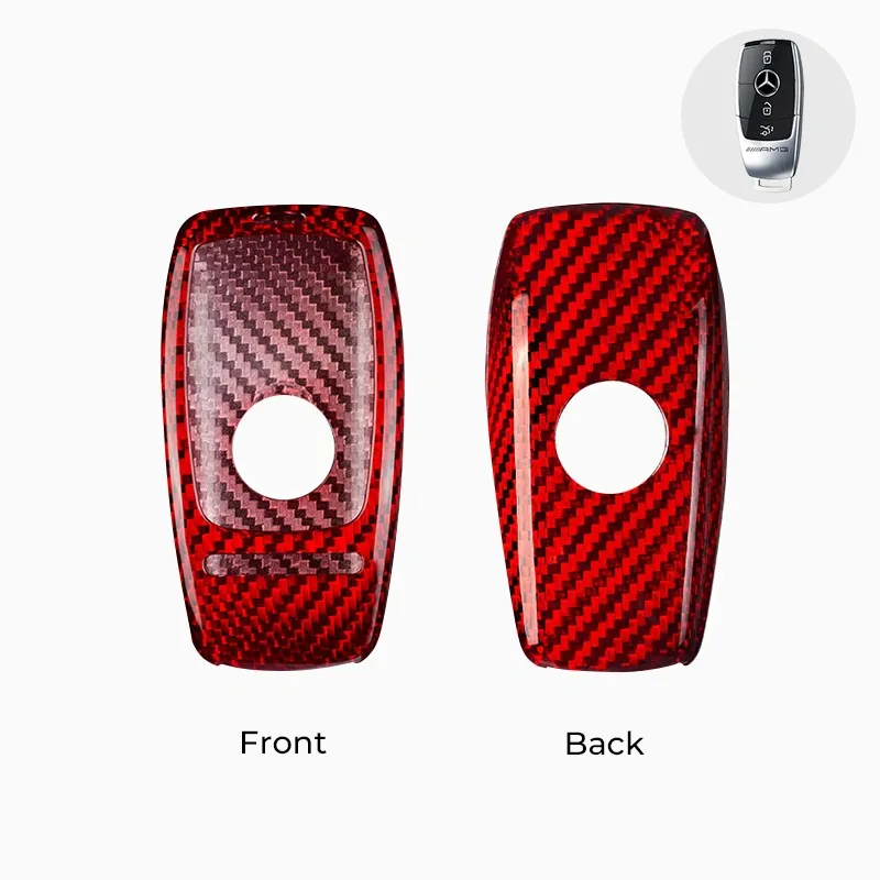 Asign Carbon Fiber Car Key Fob Cover Shell Case For Mercedes-Benz Keys