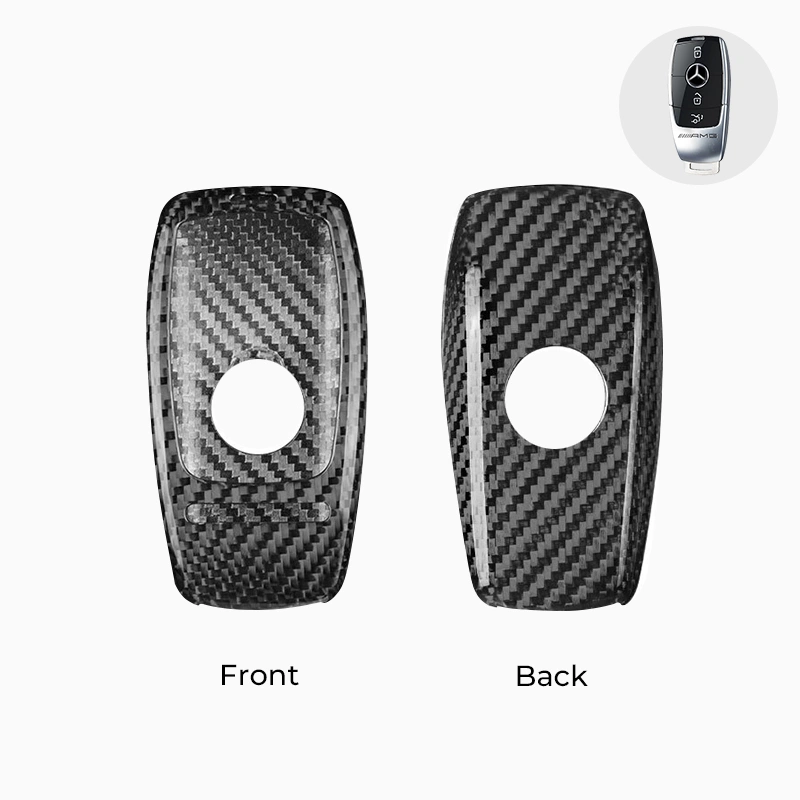 Asign Carbon Fiber Car Key Fob Cover Shell Case For Mercedes-Benz Keys