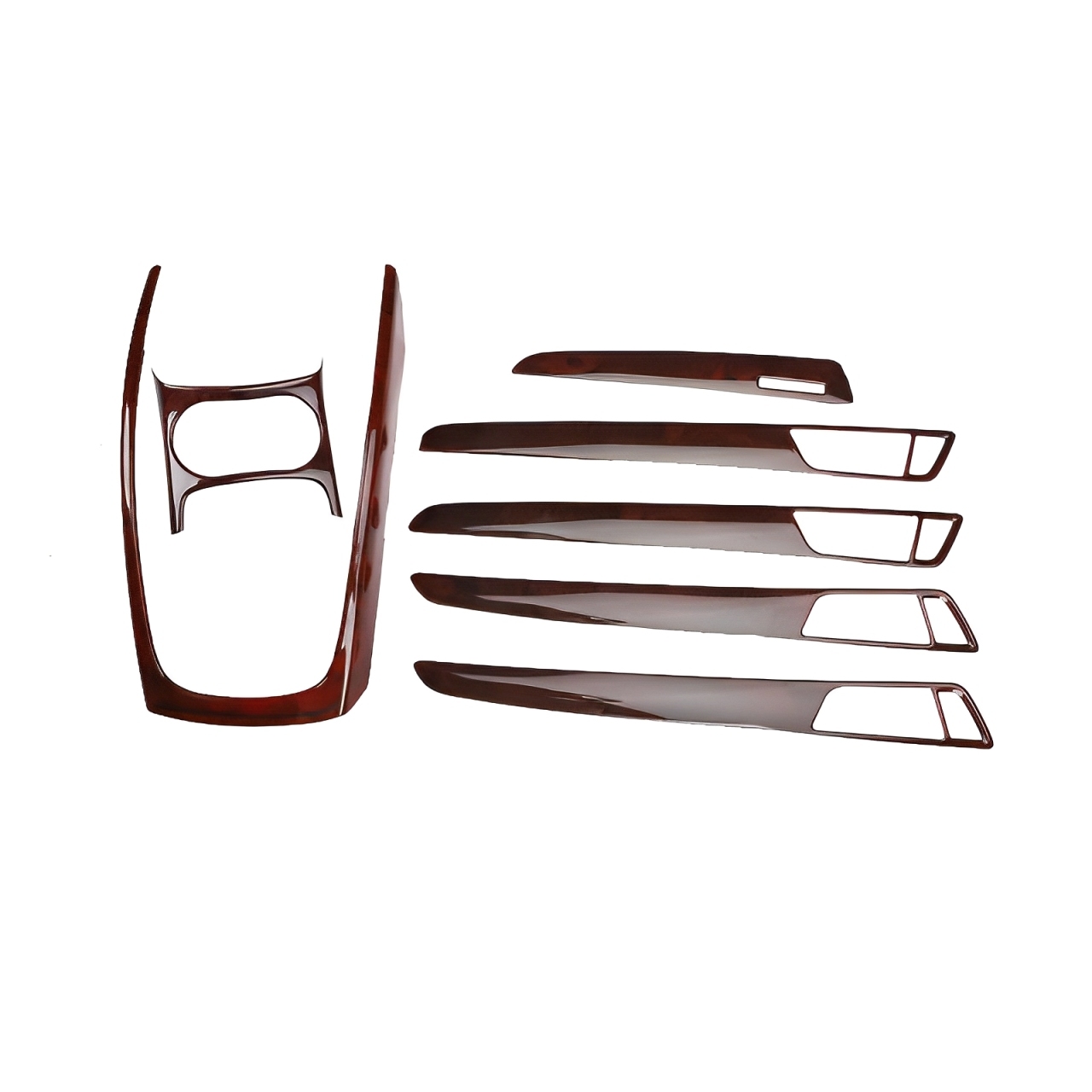 Asign Audi Q5 10-18 Carbon Fiber-Look & Walnut Interior Trim Kit - Center Console, Gear Shift, Cup Holder Accent