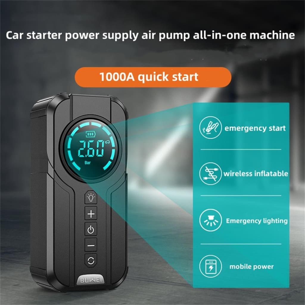 Asign 8000mAh Car Jump Starter & 5Bar Tire Inflator – Your Roadside Lifesaver