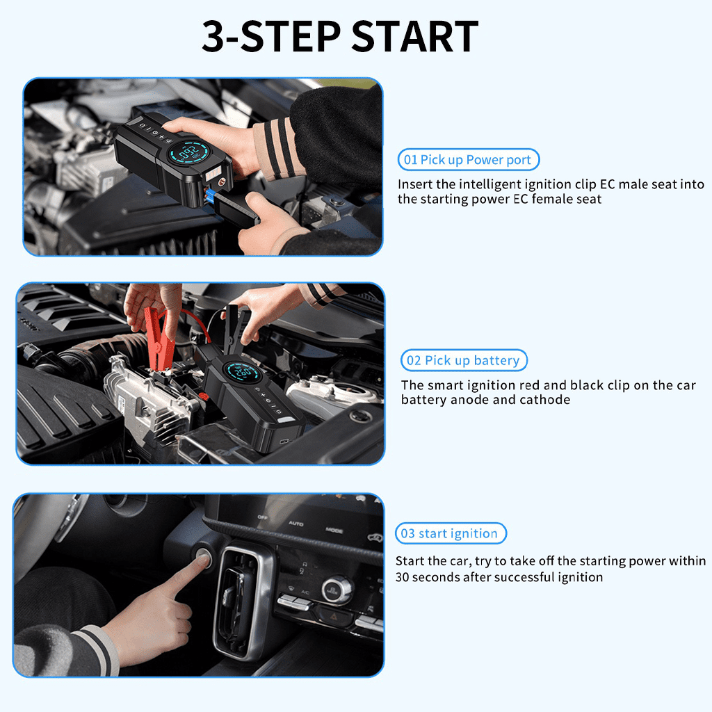 Asign 8000mAh Car Jump Starter & 5Bar Tire Inflator – Your Roadside Lifesaver