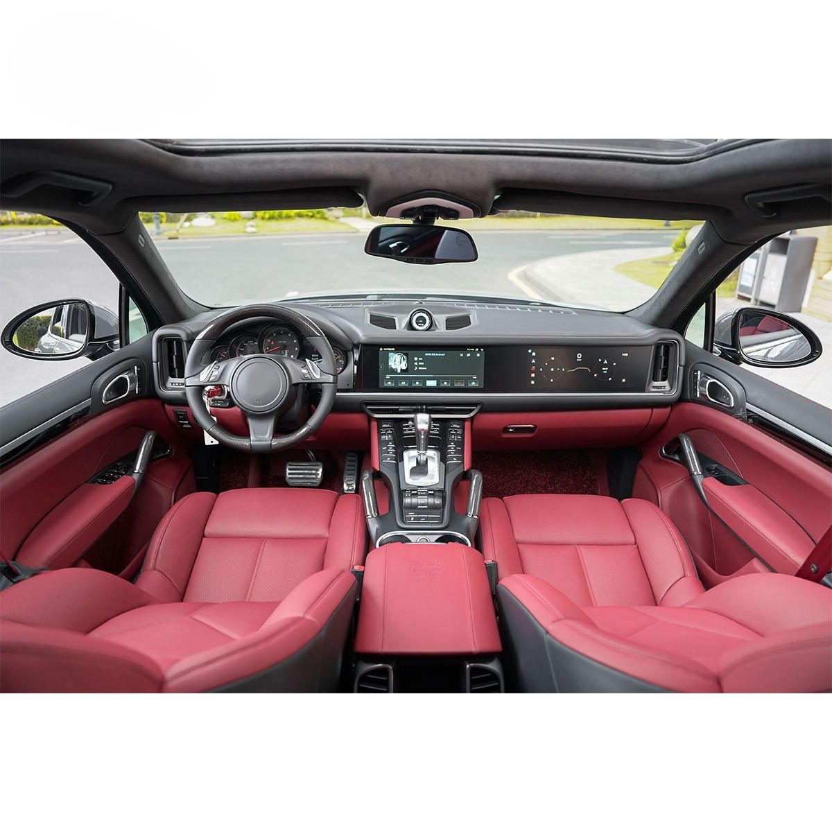 Asign — For Porsche Cayenne 2011-2027 Interior Modification 958.1 958.2 9Y0.1 2024 2025 9Y0.2 LED Screen Cover Fit for Interior Car