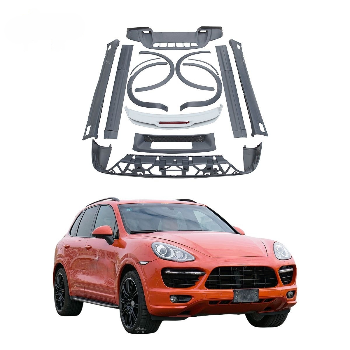 Asign — For 2011-2014 Cayenne 958.1 Car Modification and Upgrading GTS Wheel Arch Rear Lip Side Skirt Door