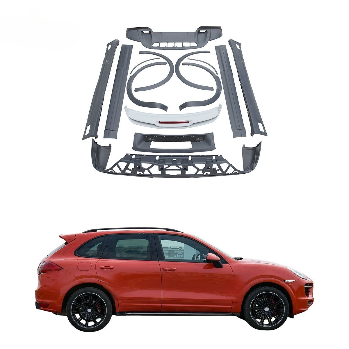 Asign — For 2011-2014 Cayenne 958.1 Car Modification and Upgrading GTS Wheel Arch Rear Lip Side Skirt Door