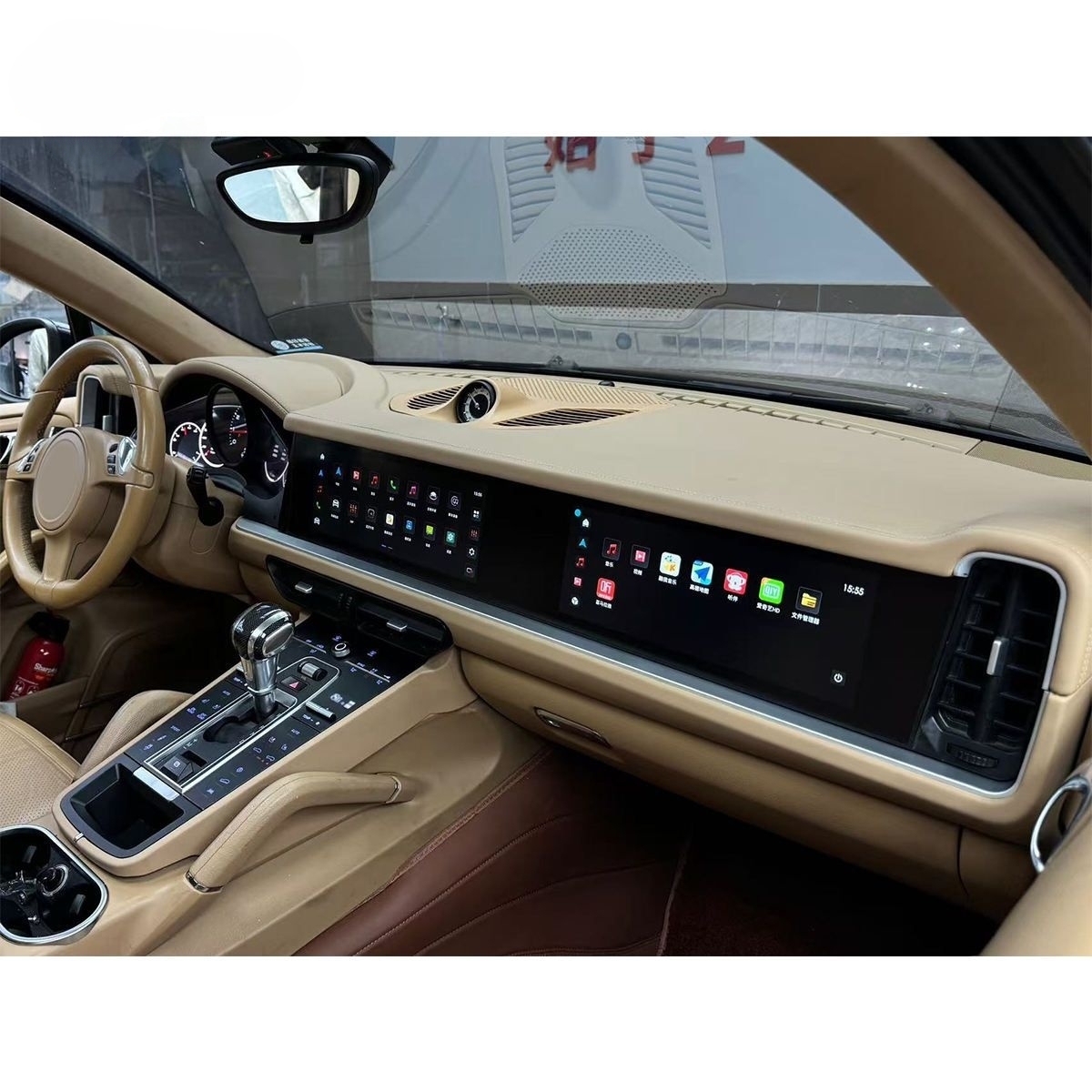 Asign — For Porsche Cayenne 2011-2027 Interior Modification 958.1 958.2 9Y0.1 2024 2025 9Y0.2 LED Screen Cover Fit for Interior Car