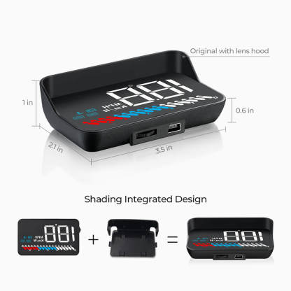 Asigncar M7 Dual-System HUD with OBD2+GPS for Audi Car