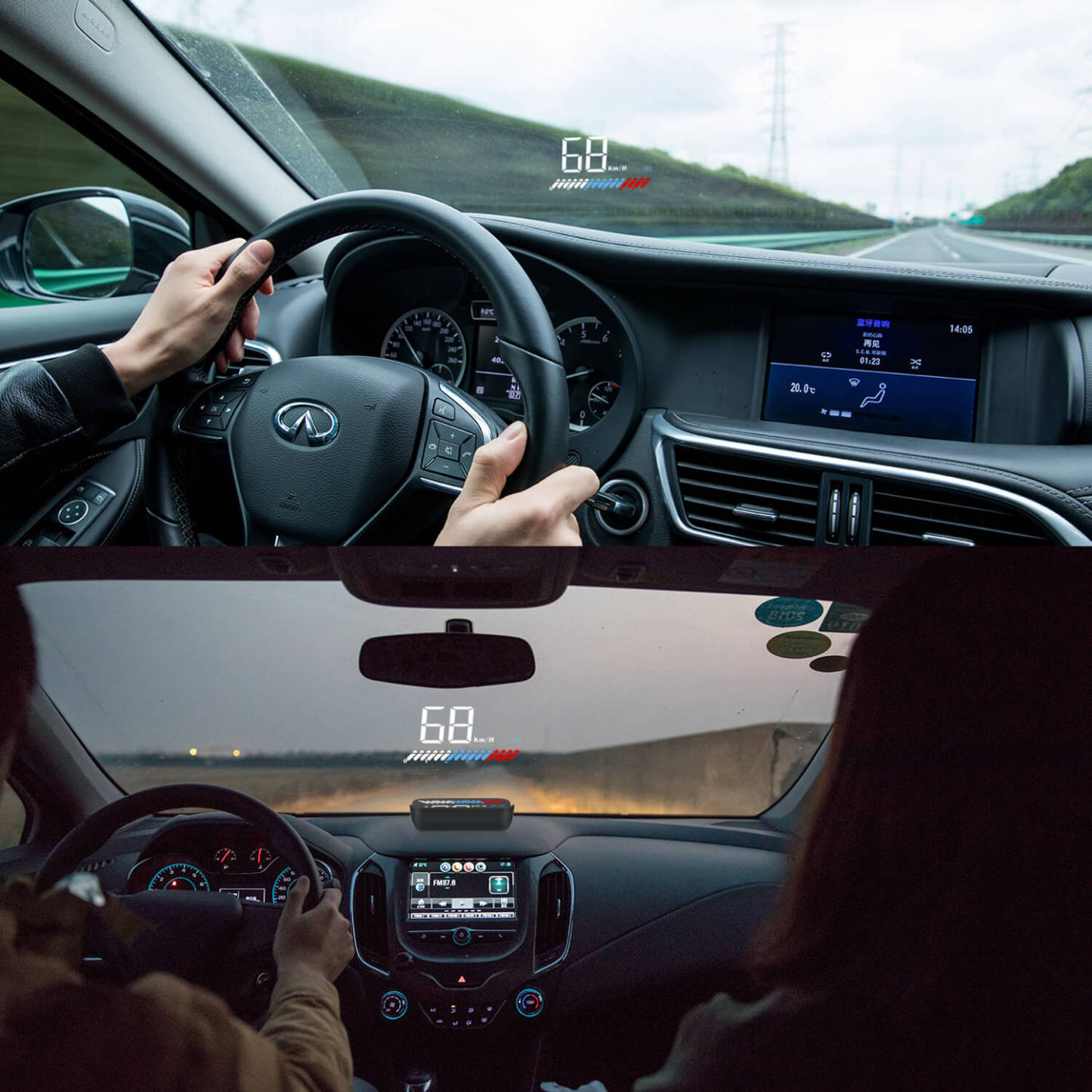 Asign M7 Dual-System HUD with OBD2+GPS