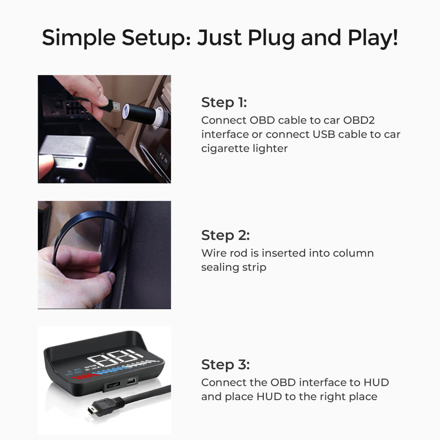 Asign M7 Dual-System HUD with OBD2+GPS