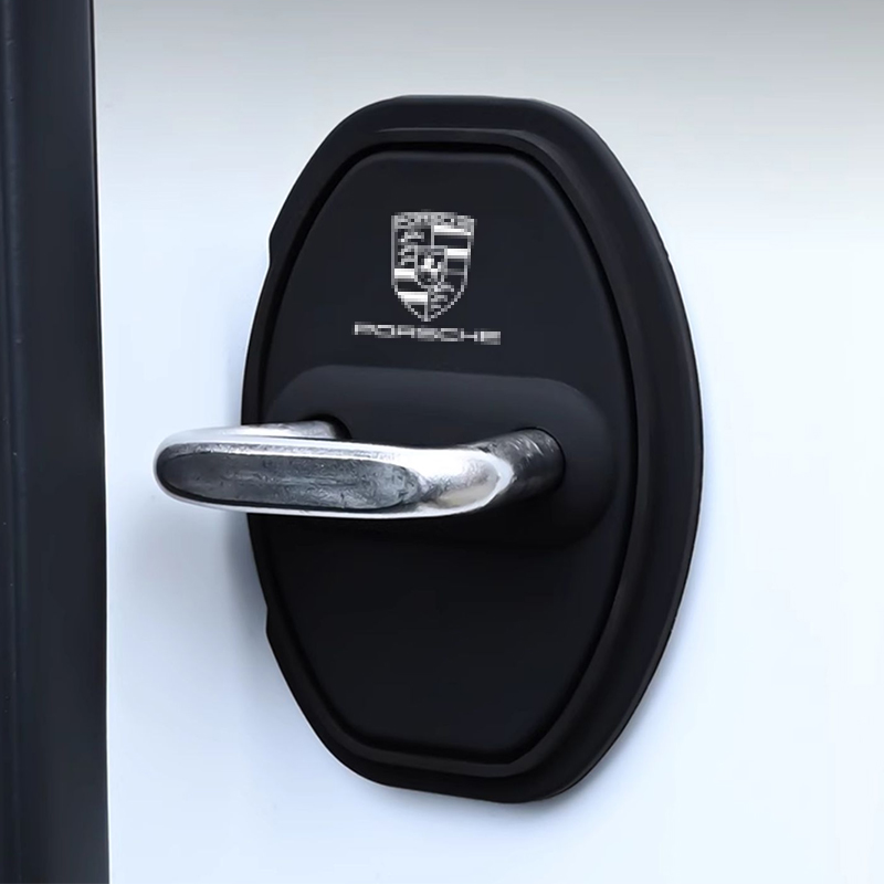 Asign Porsche Silicone Anti-Rust Shock-Absorbing Door Lock Covers