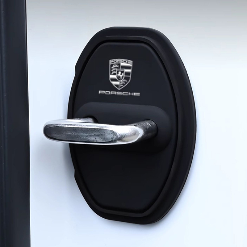 Asign Porsche Silicone Anti-Rust Shock-Absorbing Door Lock Covers