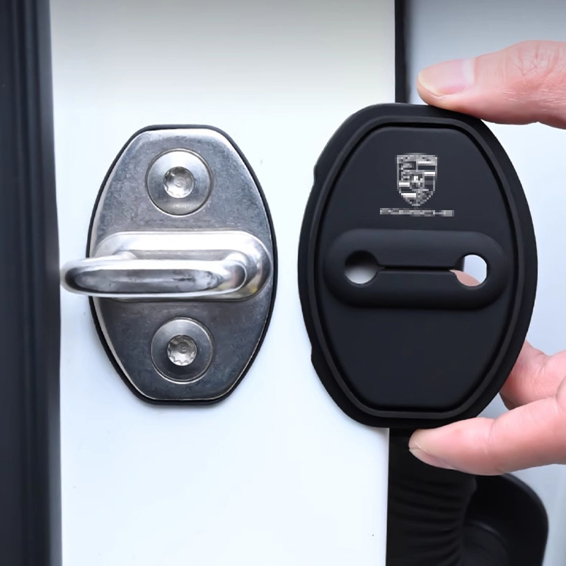 Asign Porsche Silicone Anti-Rust Shock-Absorbing Door Lock Covers