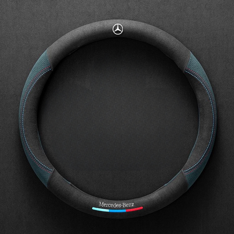 Asign Leather Suede Steering Wheel Cover For Mercedes-Benz