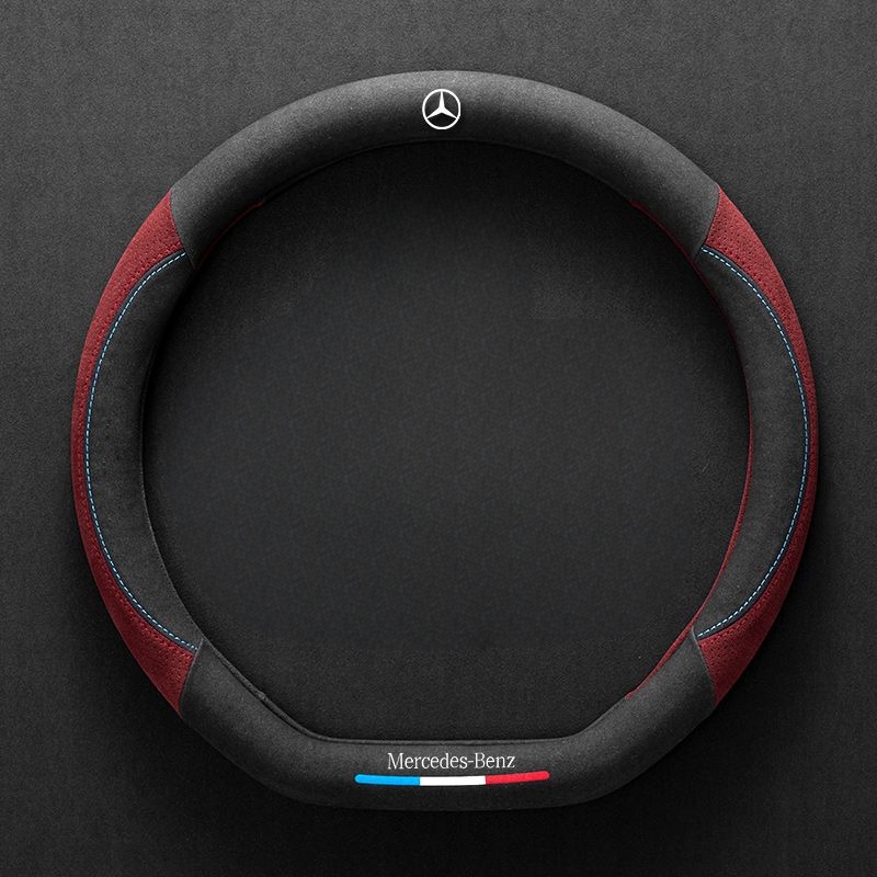 Asign Leather Suede Steering Wheel Cover For Mercedes-Benz