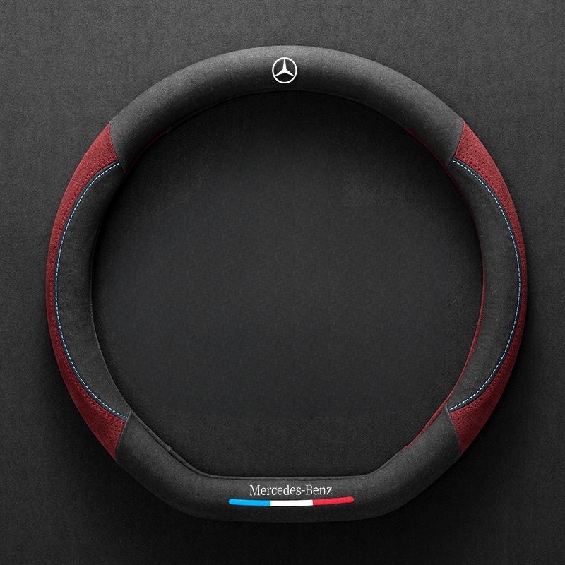 Asign Leather Suede Steering Wheel Cover For Mercedes-Benz