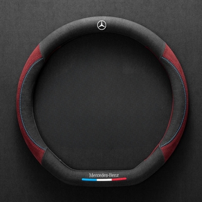 Asign Leather Suede Steering Wheel Cover For Mercedes-Benz