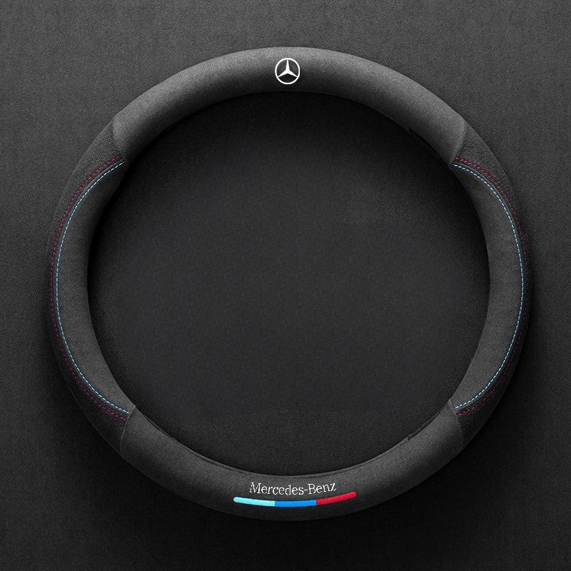 Asign Leather Suede Steering Wheel Cover For Mercedes-Benz