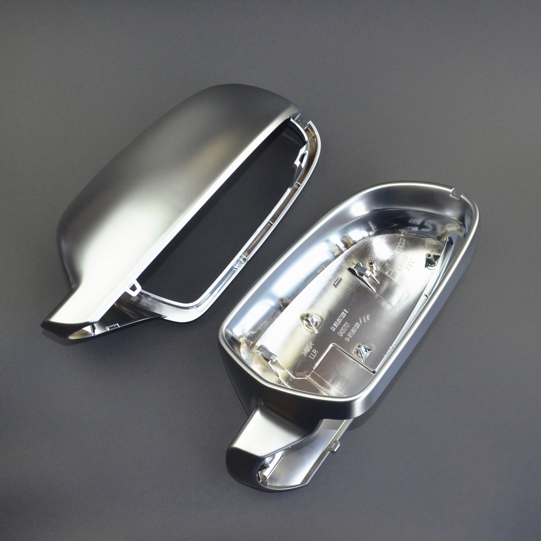 Asign Matte Silver Mirror Caps – Compatible with Audi A3/A4/A5/A6/A7/A8/Q2/Q3/Q5/Q7 OEM-Style “Silver Ear” Mirror Covers