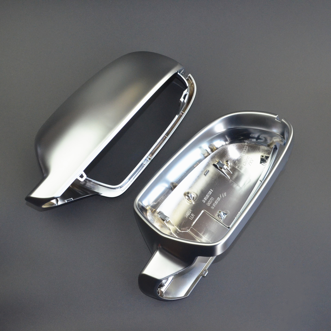 Asign Matte Silver Mirror Caps – Compatible with Audi A3/A4/A5/A6/A7/A8/Q2/Q3/Q5/Q7 OEM-Style “Silver Ear” Mirror Covers