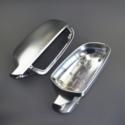 Asign Matte Silver Mirror Caps – Compatible with Audi A3/A4/A5/A6/A7/A8/Q2/Q3/Q5/Q7 OEM-Style “Silver Ear” Mirror Covers