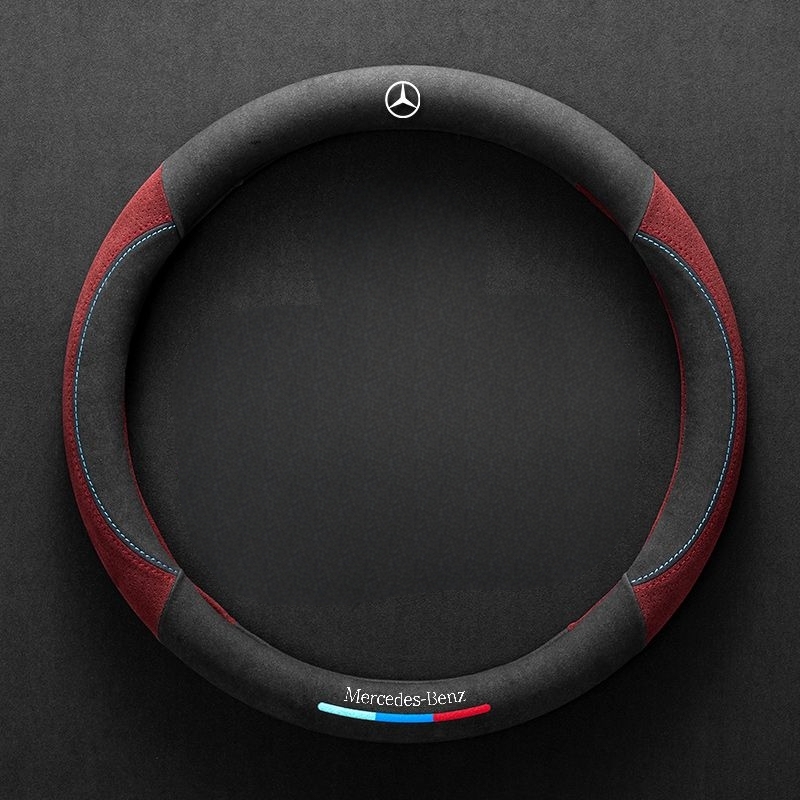 Asign Leather Suede Steering Wheel Cover For Mercedes-Benz