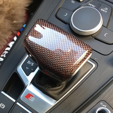 Asign Carbon Fiber Shift Knob Cover For B9.5 2020-2024 Audi A4/S4/A5/S5, Premium Quality, Easy Install