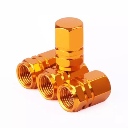 Asign Aluminum Valve Stem Caps For Universal Use Burnt Orange