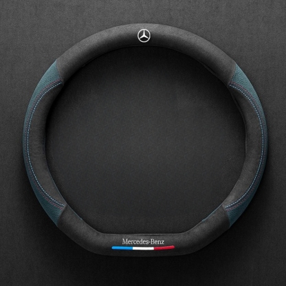 Asign Leather Suede Steering Wheel Cover For Mercedes-Benz