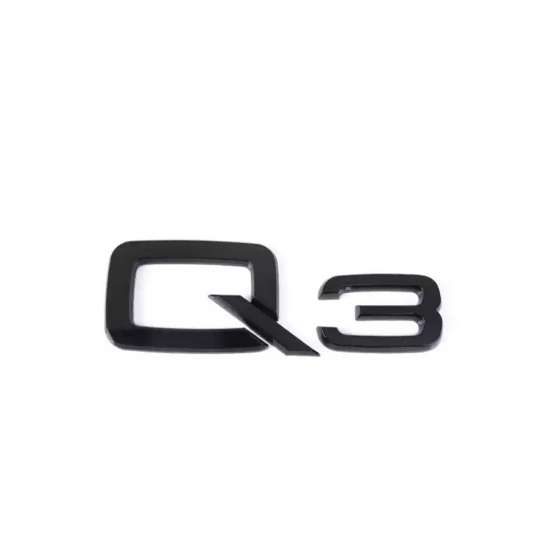 Asign Audi Blackout Rear Emblem Replacement Black Audi Lettering Badge For All Models - A3 to A8 S3 to S8 Q3 Q5 Q7 SQ RS