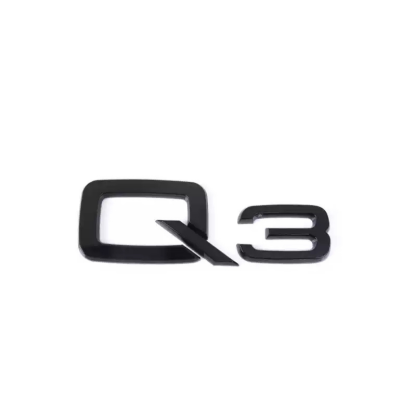 Asign Audi Blackout Rear Emblem Replacement Black Audi Lettering Badge For All Models - A3 to A8 S3 to S8 Q3 Q5 Q7 SQ RS