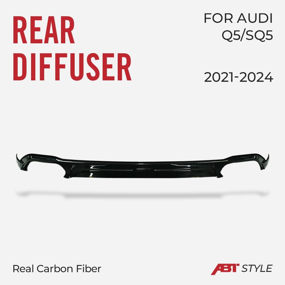 Asign Glossy Black Rear Diffuser For B9.5 2021-2024 Audi Q5/SQ5