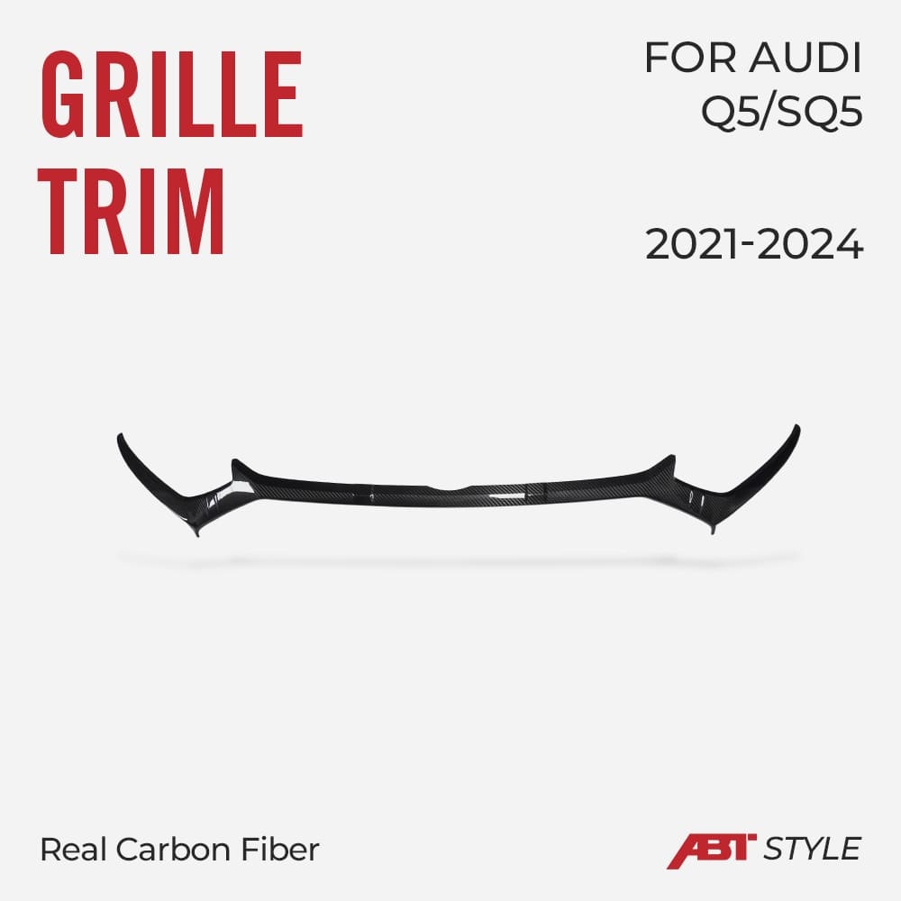 Asign Real Carbon Fiber Front Bumper Lid Molding Cover Trim For B9.5 2021-2024 Audi Q5/SQ5