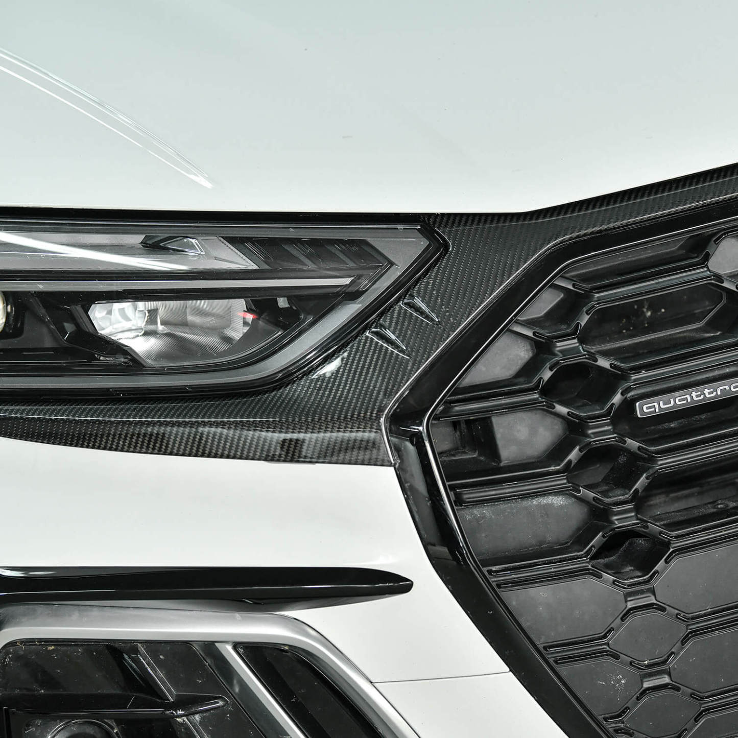 Asign Real Carbon Fiber Front Bumper Lid Molding Cover Trim For Audi Q5