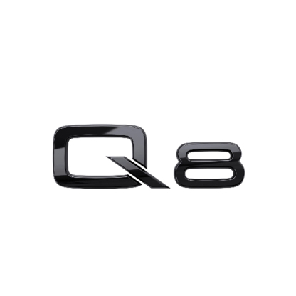 Asign Blackout Rear Emblem Replacement Black Audi Lettering Badge For All Audi Models - A4 A5 S4 S5 Q3 Q5 Q7 RS7