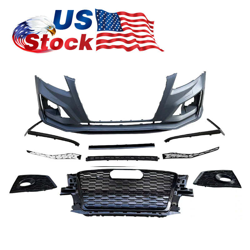 2008-2012 Audi RSQ5 Front Bumper For Q5/SQ5 8R/B8 Upgrade To B9 RSQ5 Style Body Kits With Honeycomb Grille | RSQ5 Bumper
