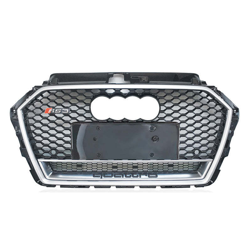 2017-2019 Audi RS3 Honeycomb Grille With Lower Mesh Quattro For Audi A3 S3 8V.5