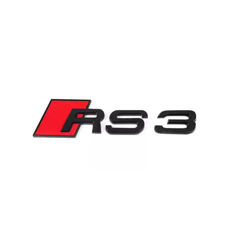 Asign Audi Blackout Rear Emblem Replacement Black Audi Lettering Badge For All Models - A3 to A8 S3 to S8 Q3 Q5 Q7 SQ RS