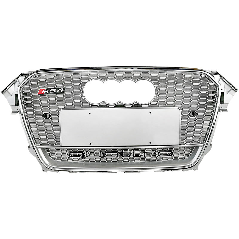 2013-2016 Audi RS4 Honeycomb Grille With Quattro In Lower Mesh For Audi A4 S4 B8.5
