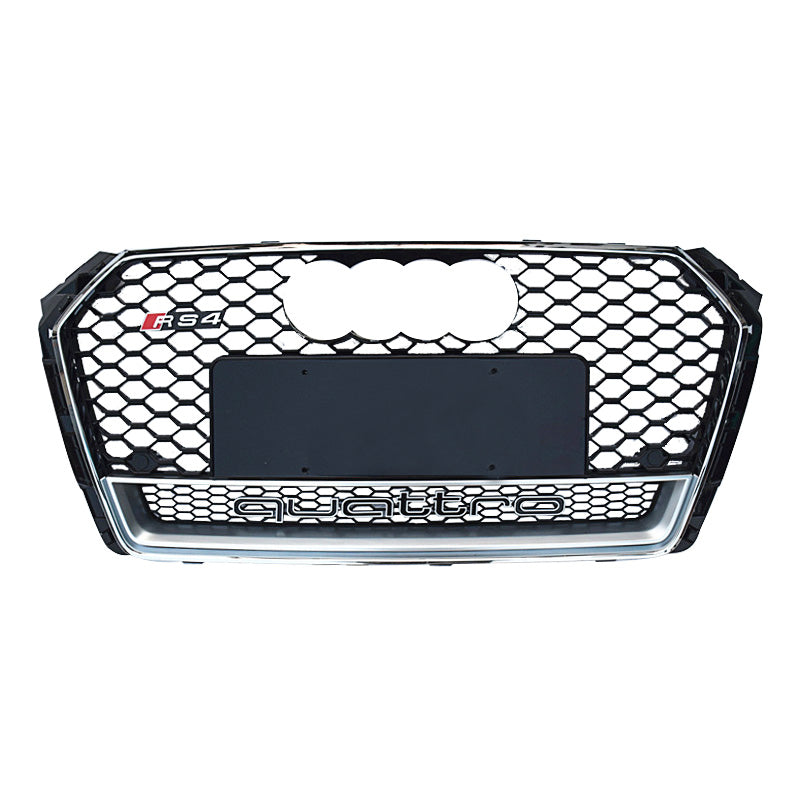 2017-2019 Audi RS4 Honeycomb Front Grille With Lower Mesh Quattro For Audi A4 S4 B9