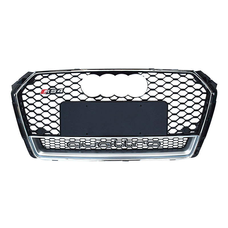 2017-2019 Audi RS4 Honeycomb Front Grille With Lower Mesh Quattro For Audi A4 S4 B9