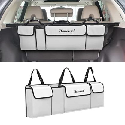 Asign Waterproof Collapsible Car Trunk & Backseat Organizer for SUV, Truck, MPV – 4-Pocket Cargo Storage Bag