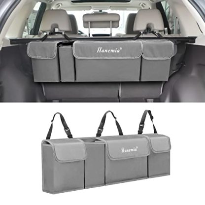 Asign Waterproof Collapsible Car Trunk & Backseat Organizer for SUV, Truck, MPV – 4-Pocket Cargo Storage Bag