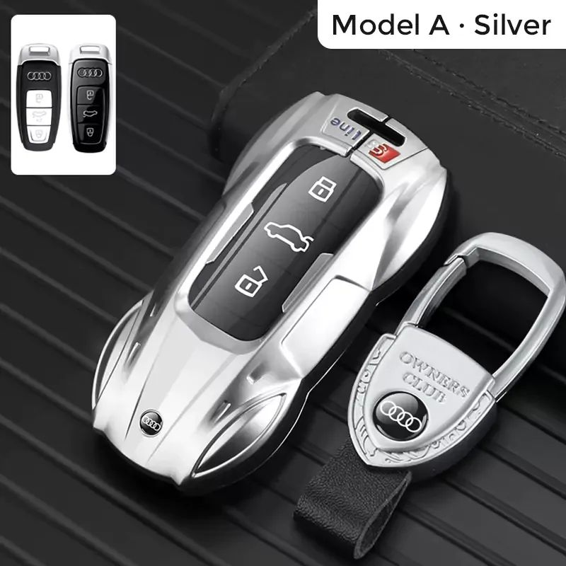 Asign Audi Sports-Car Styling Metal Key Cover - Scratch proof Alloy Protective Shell Key Fobs