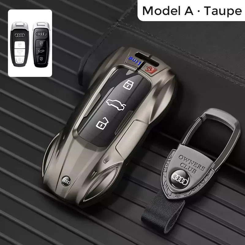 Asign Audi Sports-Car Styling Metal Key Cover - Scratch proof Alloy Protective Shell Key Fobs