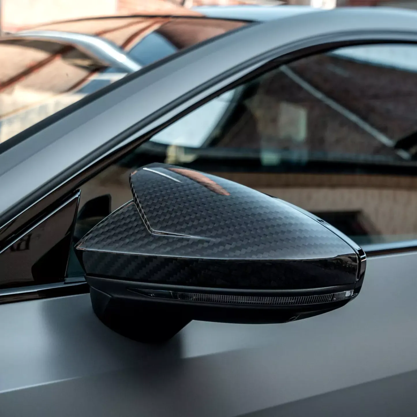 Asign Real Carbon Fiber Side Mirror Covers For Universal C7.5-C8 2016-2023 Audi A6/S6/RS6/A7/S7/RS7 