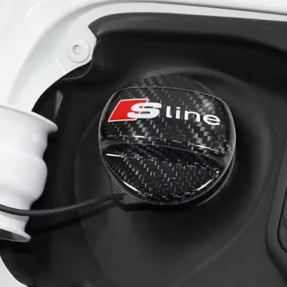 S Line Carbon Fiber Gas Cap Cover - Audi