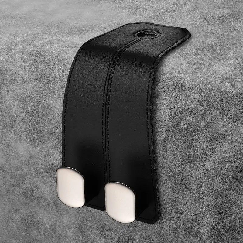 Single piece Asign classic black premium leather car purse holder for luxury interiors