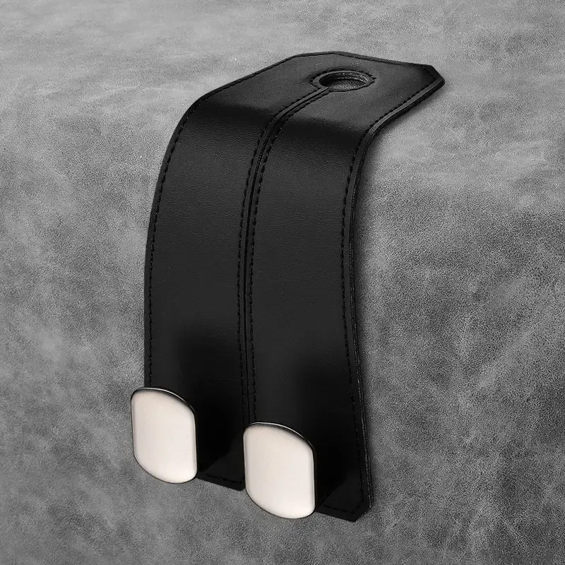 Single piece Asign classic black premium leather car purse holder for luxury interiors