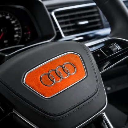 Asign Suede Steering Wheel Emblem Inlay Sticker Set for Audi A6 / A7