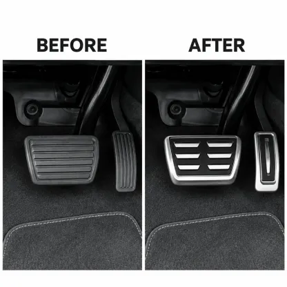 Asign Stainless Steel Gas & Brake Pedal Covers for Audi — 2-Piece Set