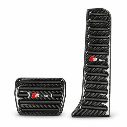 Asign Carbon Fiber Gas & Brake Pedal Covers for Audi A3/A4/A5/A6/Q2/Q3/Q5/TT — 2-Piece No-Drill Set